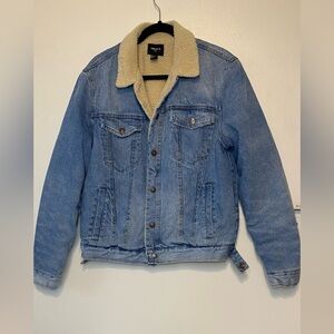 Blue Denim Jacket with Sherpa Lining
